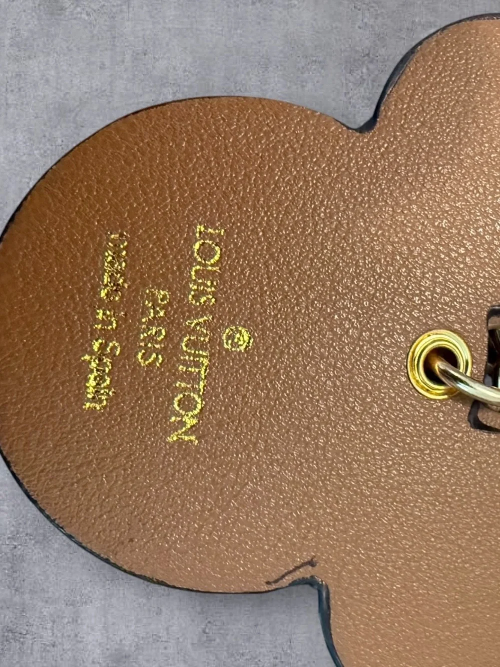 NWOSource Unknown Brown Monogram Minnie Bow Keychain with Gold Hardware